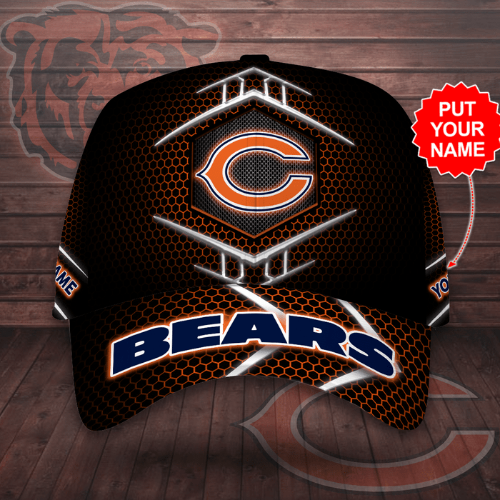 Personalized Chicago Bears Football Team 3D Baseball Cap Black CNI1987