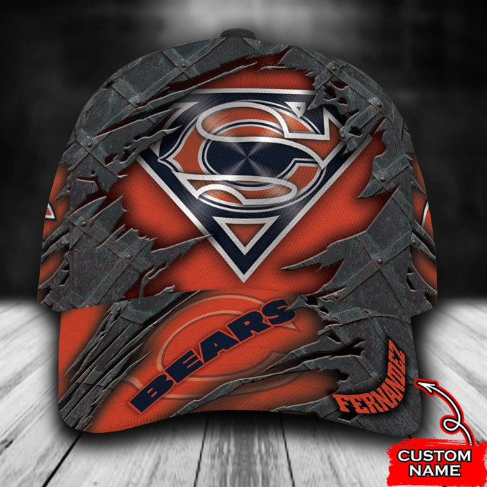 Personalized Chicago Bears Superman 3D Classic Baseball Cap CNI664