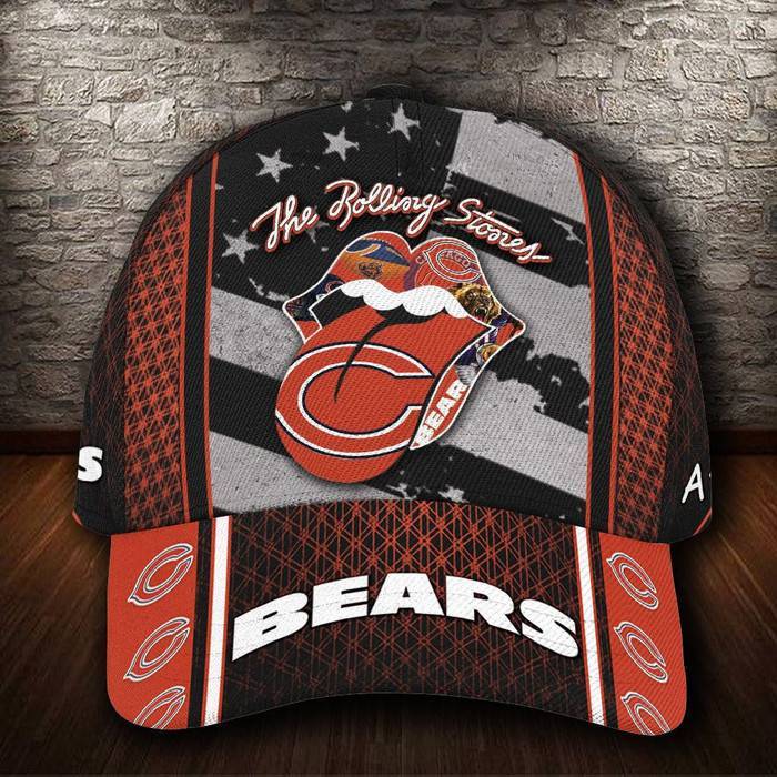 Personalized Chicago Bears The Rolling Stones 3D Classic Baseball Cap CNI462