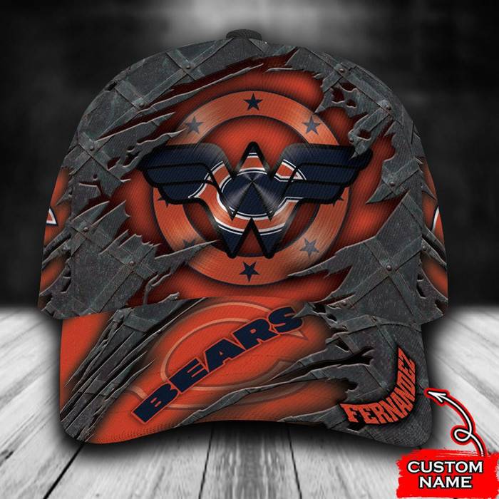 Personalized Chicago Bears Wonder Woman 3D Classic Baseball Cap CNI755