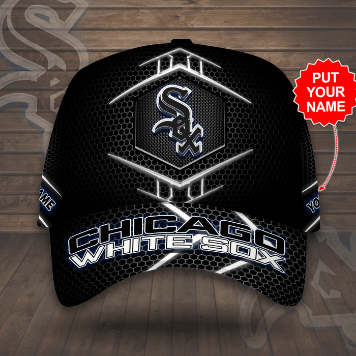 Personalized Chicago White Sox 3D Classic Baseball Cap Black CNI2188
