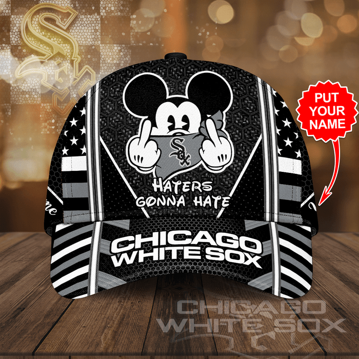 Personalized Chicago White Sox Mickey Mouse Haters Gonna Hate Baseball Cap CNI2109