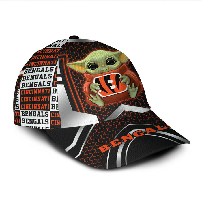Personalized Cincinnati Bengal Baby Yoda 3D Baseball Cap CNI1472