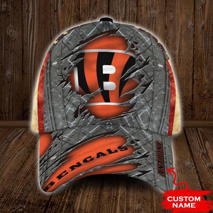 Personalized Cincinnati Bengals USA Flag 3D Classic Baseball Cap CNI577