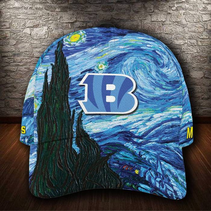 Personalized Cincinnati Bengals Van Gogh 3D Classic Baseball Cap CNI773
