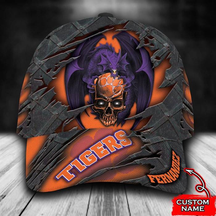 Personalized Clemson Tigers Dragon 3D Classic Baseball Cap CNI752