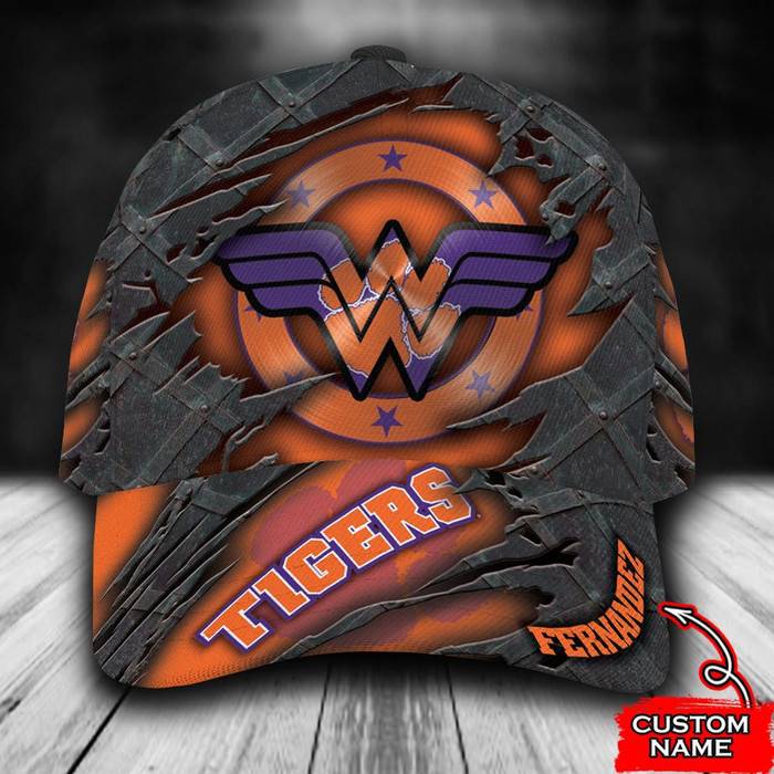 Personalized Clemson Tigers Wonder Woman 3D Classic Baseball Cap CNI662