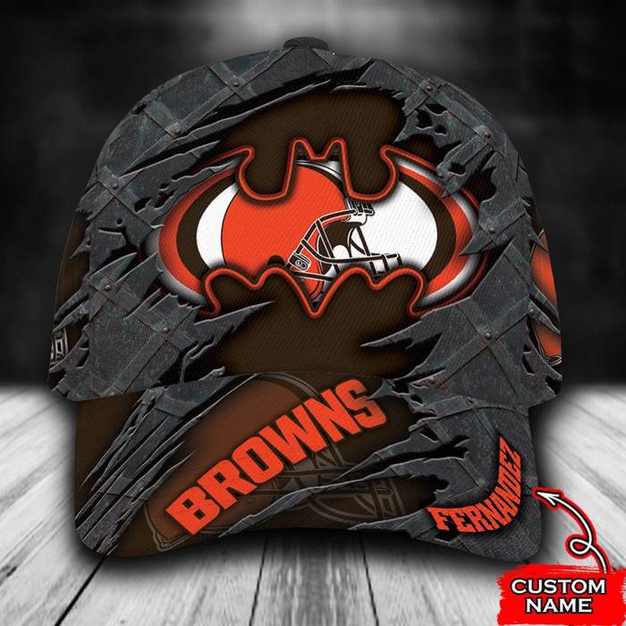 Personalized Cleveland Browns Batman Logo 3D Baseball Cap CNI1753