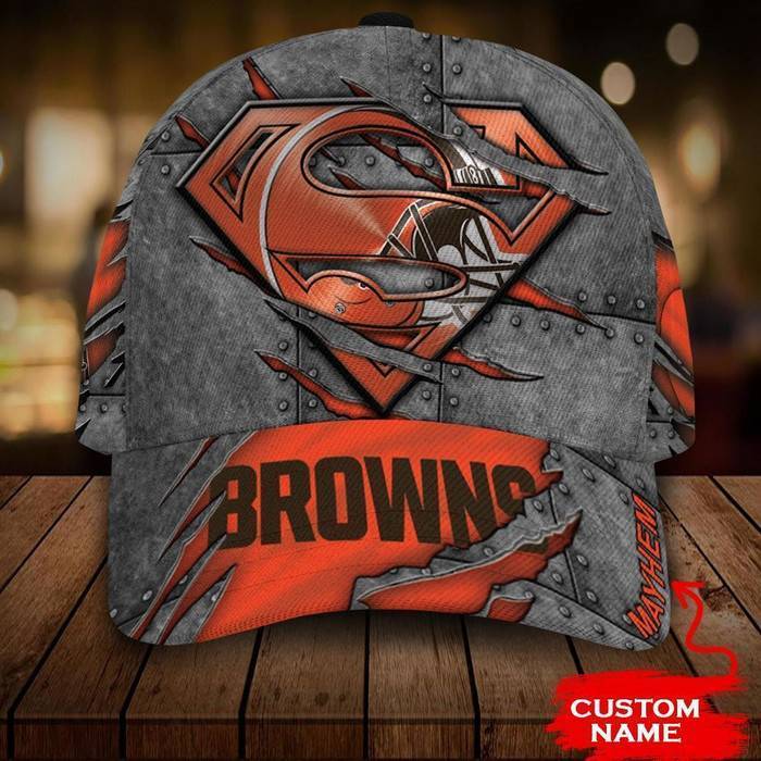 Personalized Cleveland Browns Superman 3D Classic Baseball Cap CNI457