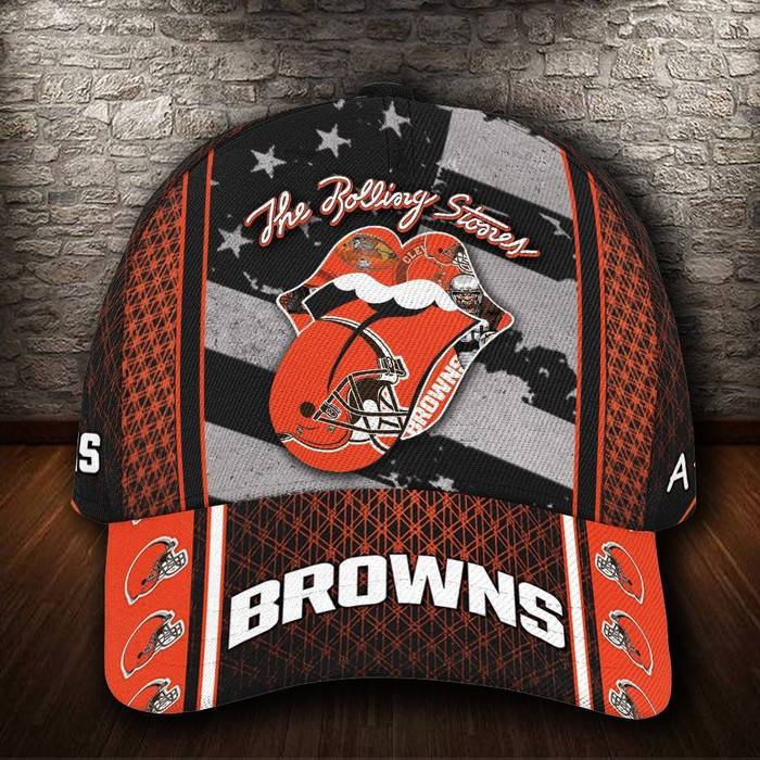 Personalized Cleveland Browns The Rolling Stones 3D Classic Baseball Cap CNI502