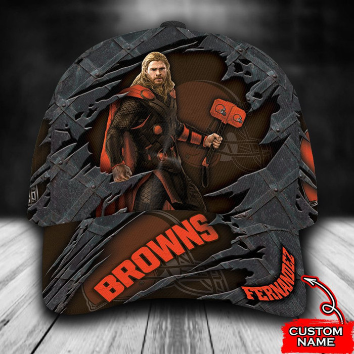 Personalized Cleveland Browns Thor Marvel 3D Baseball Cap CNI1603
