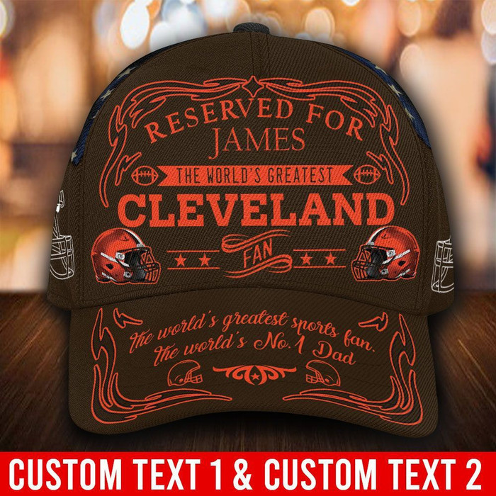 Personalized Cleveland Browns Worlds Greatest Fan 3D Classic Baseball Cap CNI781