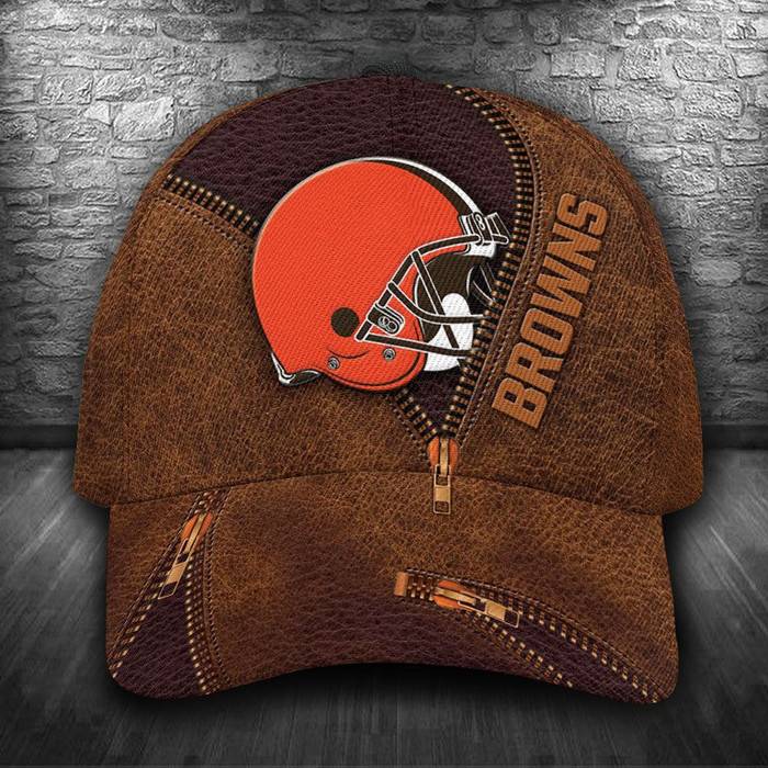 Personalized Cleveland Browns Zip 3D Classic Baseball Cap CNI422