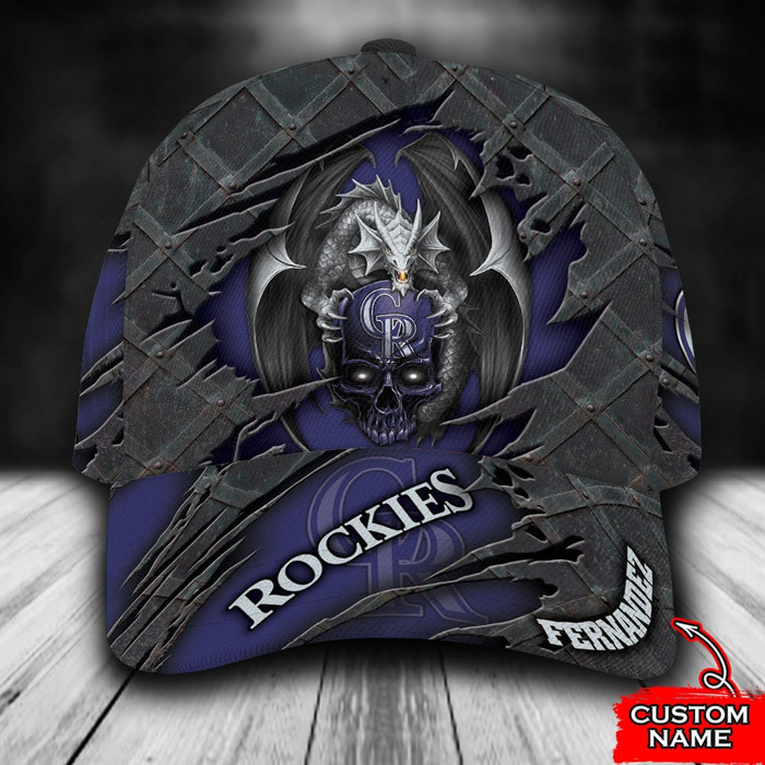 Personalized Colorado Rockies Dragon 3D Classic Baseball Cap CNI1905