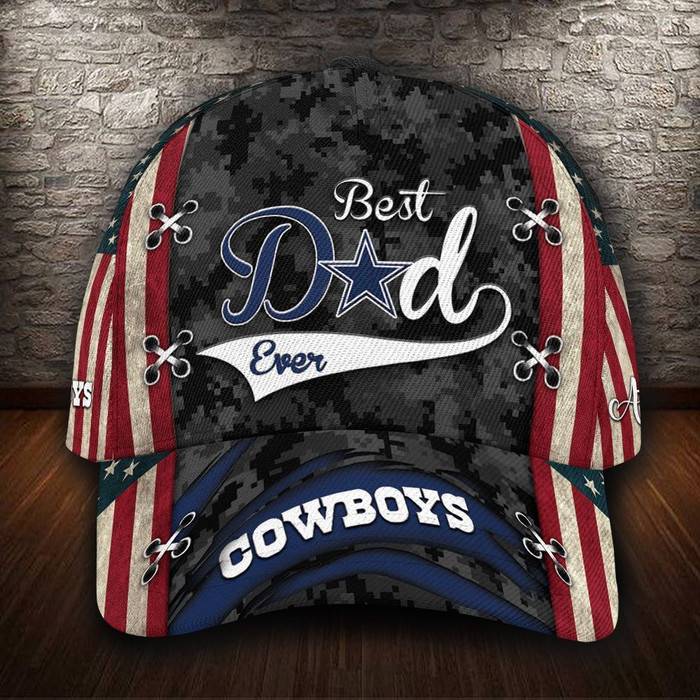 Personalized Dallas Cowboys Best Dad Camo 3D Classic Baseball Cap CNI896