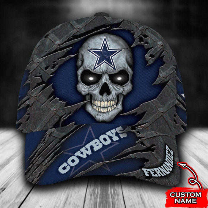 Personalized Dallas Cowboys Skull 3D Classic Baseball Cap CNI1972