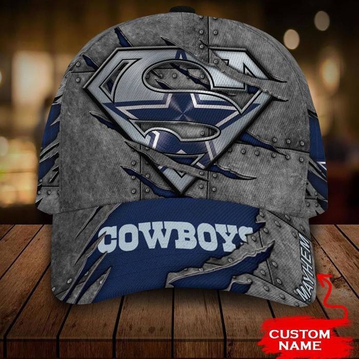 Personalized Dallas Cowboys Superman 3D Classic Baseball Cap CNI1180