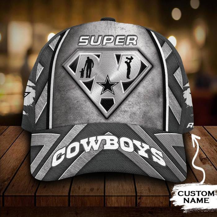 Personalized Dallas Cowboys Superman Dad 3D Classic Baseball Cap CNI517