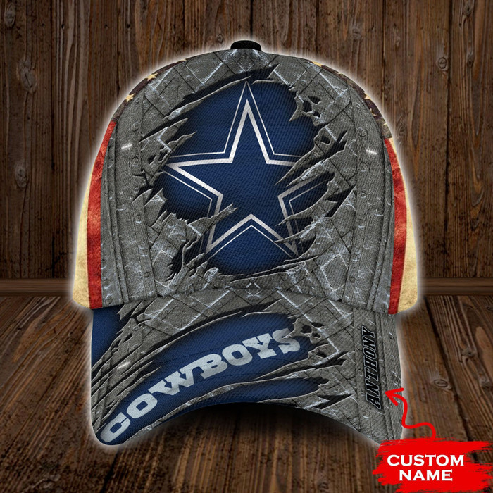 Personalized Dallas Cowboys USA Flag 3D Classic Baseball Cap CNI1964
