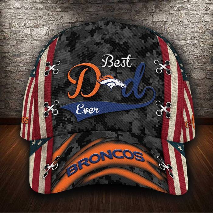 Personalized Denver Broncos Best Dad Camo 3D Classic Baseball Cap CNI501
