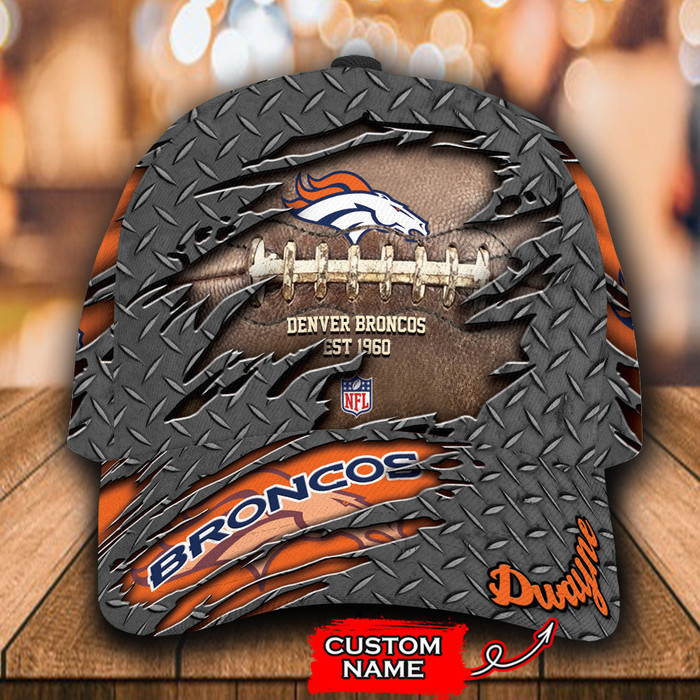 Personalized Denver Broncos Est 1960 3D Baseball Cap Orange CNI1871