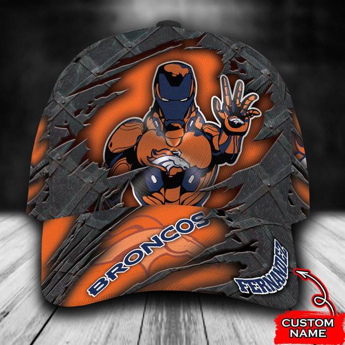 Personalized Denver Broncos Iron Man 3D Classic Baseball Cap CNI430