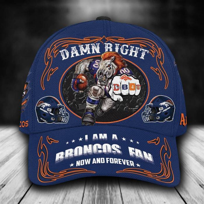 Personalized Denver Broncos Mascot Damn Right 3D Classic Baseball Cap CNI790