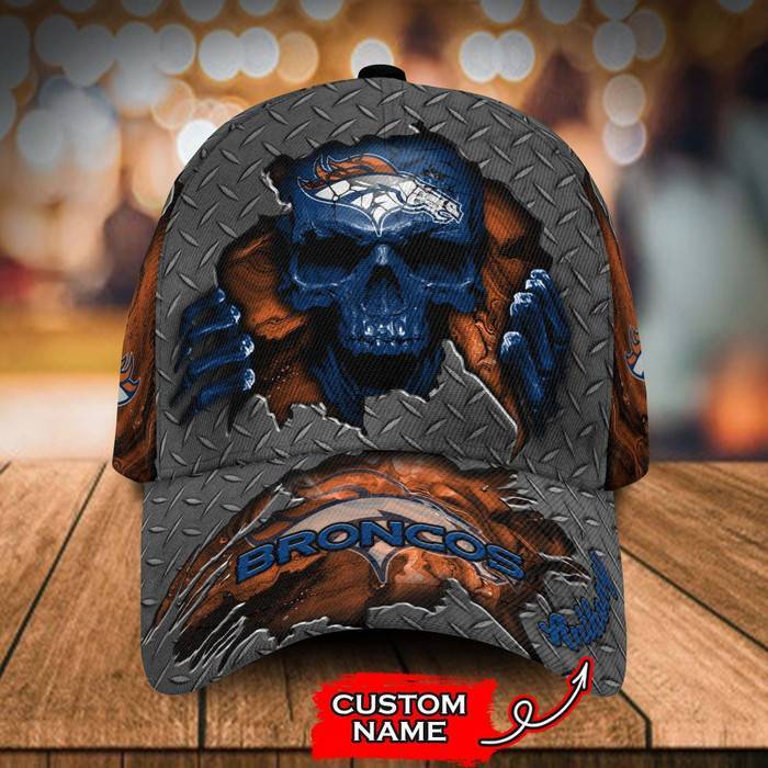 Personalized Denver Broncos Skeleton 3D Classic Baseball Cap CNI552