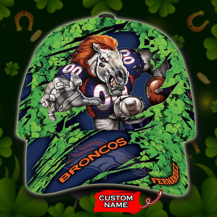 Personalized Denver Broncos St Patricks Day Mascot 3D Classic Baseball Cap CNI695