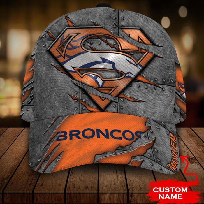 Personalized Denver Broncos Superman 3D Classic Baseball Cap CNI606