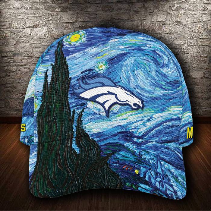 Personalized Denver Broncos Van Gogh 3D Classic Baseball Cap CNI1352