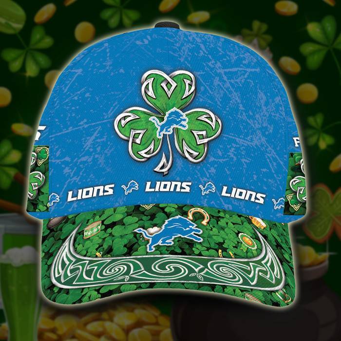 Personalized Detroit Lions St Patricks Day 3D Classic Baseball Cap CNI993