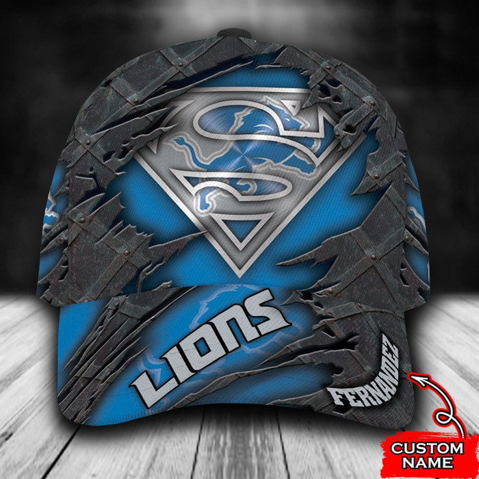 Personalized Detroit Lions Superman 3D Classic Baseball Cap CNI784