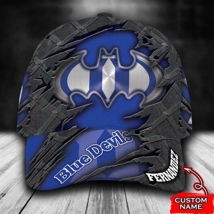 Personalized Duke Blue Devils Batman Logo 3D Baseball Cap Blue CNI1771