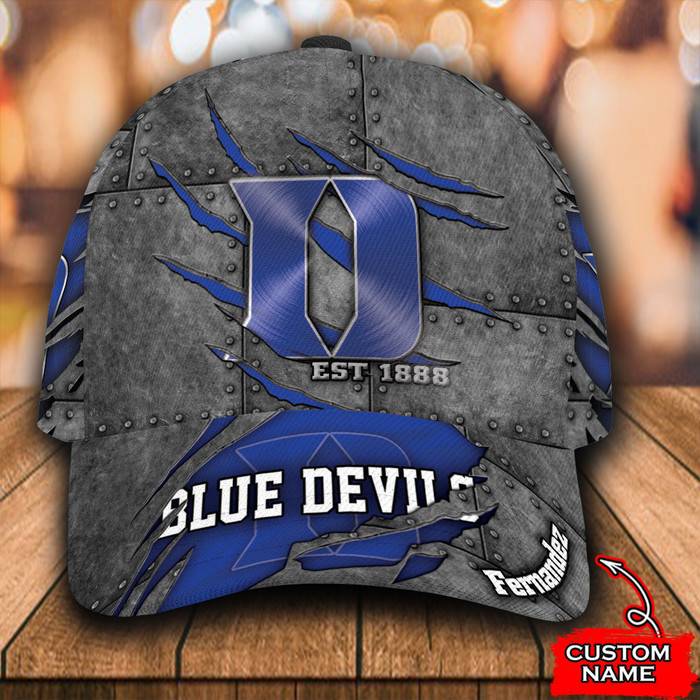 Personalized Duke Blue Devils Est 1888 3D Baseball Cap Blue CNI1629