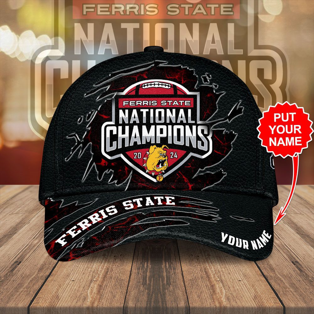 Personalized Ferris State Bulldogs Football Classic Cap 2024 Ncaa Division II Football National Champions 