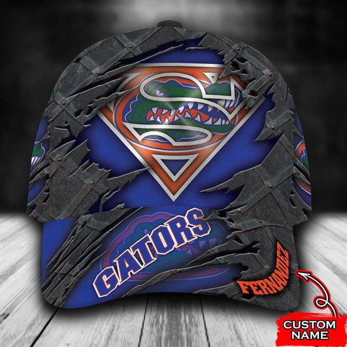 Personalized Florida Gators Superman 3D Classic Baseball Cap CNI418