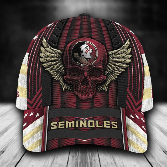 Personalized Florida State Seminoles Skull 3D Baseball Cap CNI1617