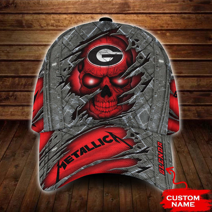 Personalized Georgia Bulldogs Metallic Band 3D Classic Baseball Cap CNI1335