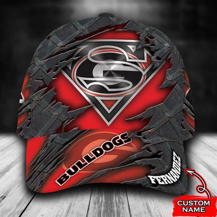 Personalized Georgia Bulldogs Superman 3D Classic Baseball Cap CNI1393