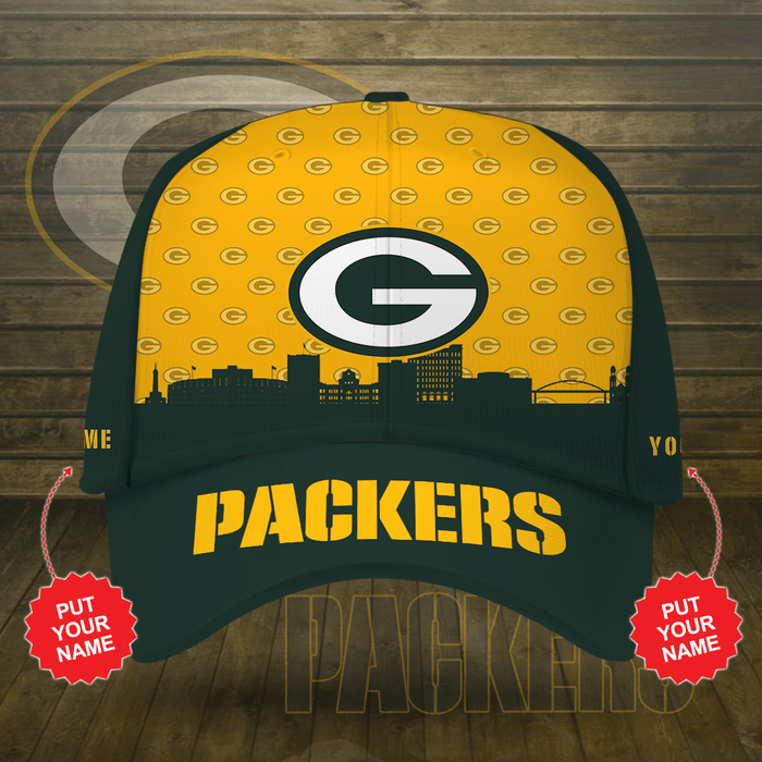 Personalized Green Bay Packers City Nights 3D Baseball Cap Green Yellow CNI2066
