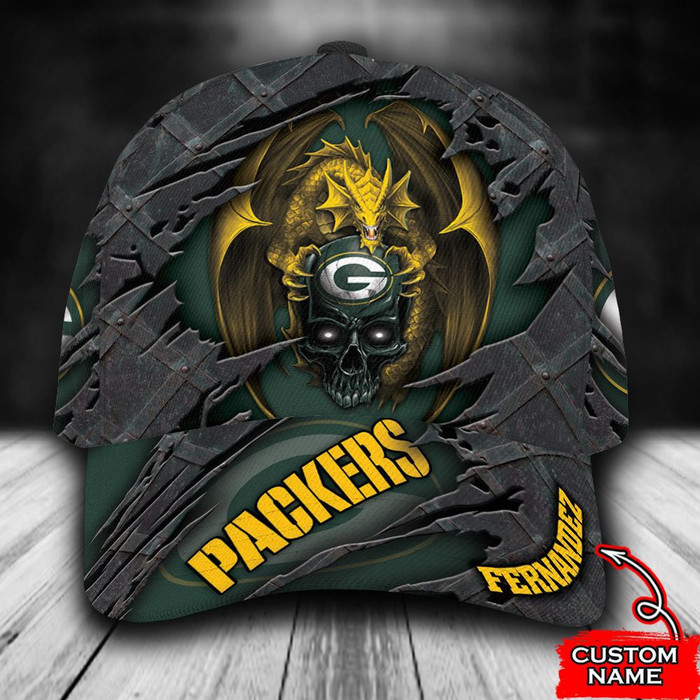 Personalized Green Bay Packers Dragon 3D Classic Baseball Cap CNI1348