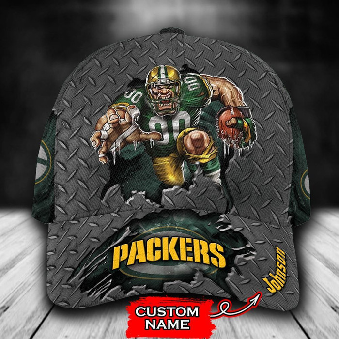 Personalized Green Bay Packers Mascot 3D Classic Baseball Cap CNI346
