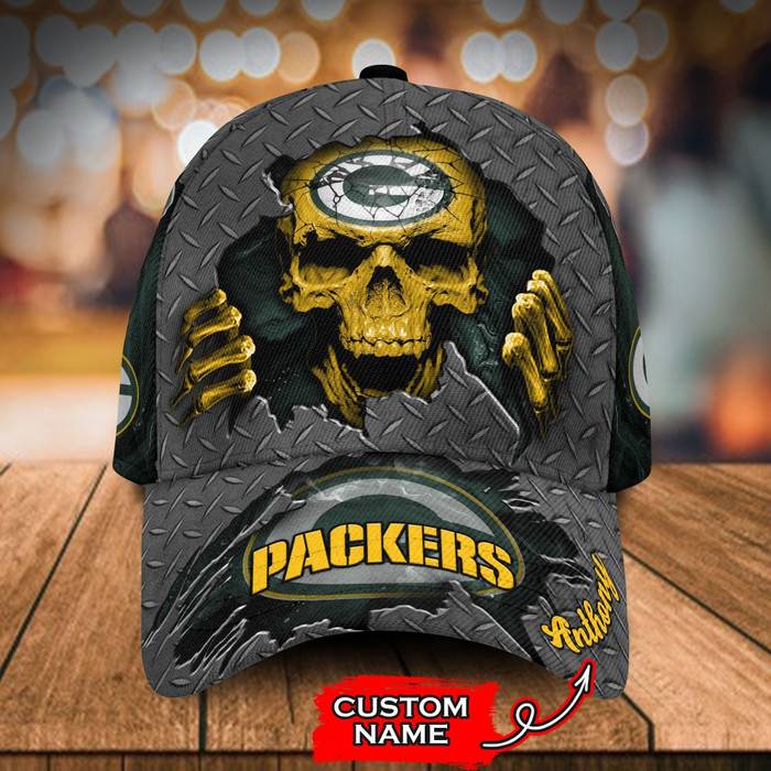 Personalized Green Bay Packers Skeleton 3D Classic Baseball Cap CNI1417