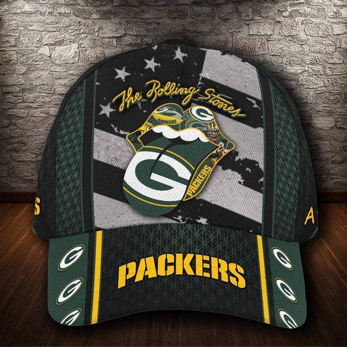Personalized Green Bay Packers The Rolling Stones 3D Classic Baseball Cap CNI236
