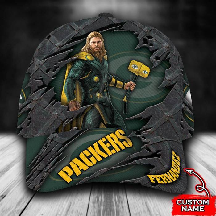 Personalized Green Bay Packers Thor 3D Classic Baseball Cap CNI974