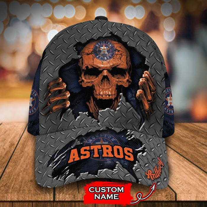 Personalized Houston Astros Skeleton 3D Classic Baseball Cap CNI922