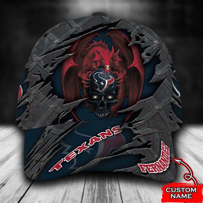 Personalized Houston Texans Dragon 3D Classic Baseball Cap CNI1396