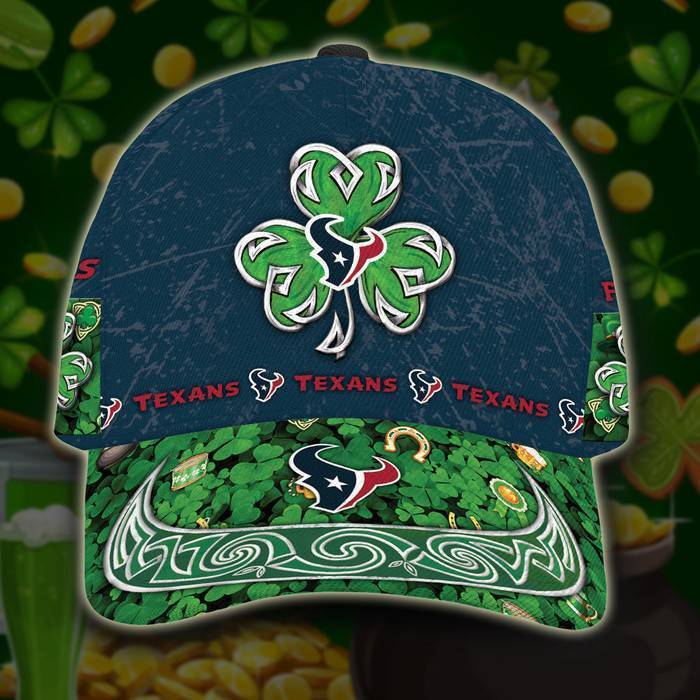 Personalized Houston Texans St Patricks Day 3D Classic Baseball Cap CNI401
