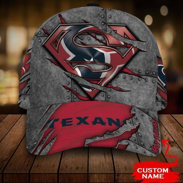 Personalized Houston Texans Superman 3D Classic Baseball Cap CNI336